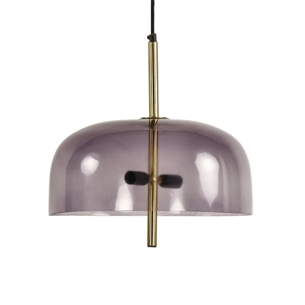 Pomax Suspensions-MICHAEL - lampe suspendue - métal / verre - DIA 39 x H 115 cm - fumé