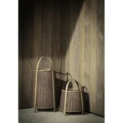 Pomax Lanternes-MINOS - lanterne - bambou - DIA 35 x H 66 cm - rouille