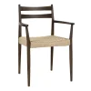 Pomax Chaises-MINOU - chaise - bois de frêne / papier - L 51,5 x W 57 x H 80 cm - noyer