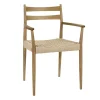 Pomax Chaises-MINOU - chaise - bois de frêne / papier - L 51,5 x W 57 x H 80 cm - naturel
