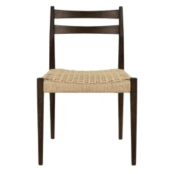 Pomax Chaises-MINOU - chaise - bois de frêne / papier - L 51,5 x W 51,5 x H 80 cm - noyer