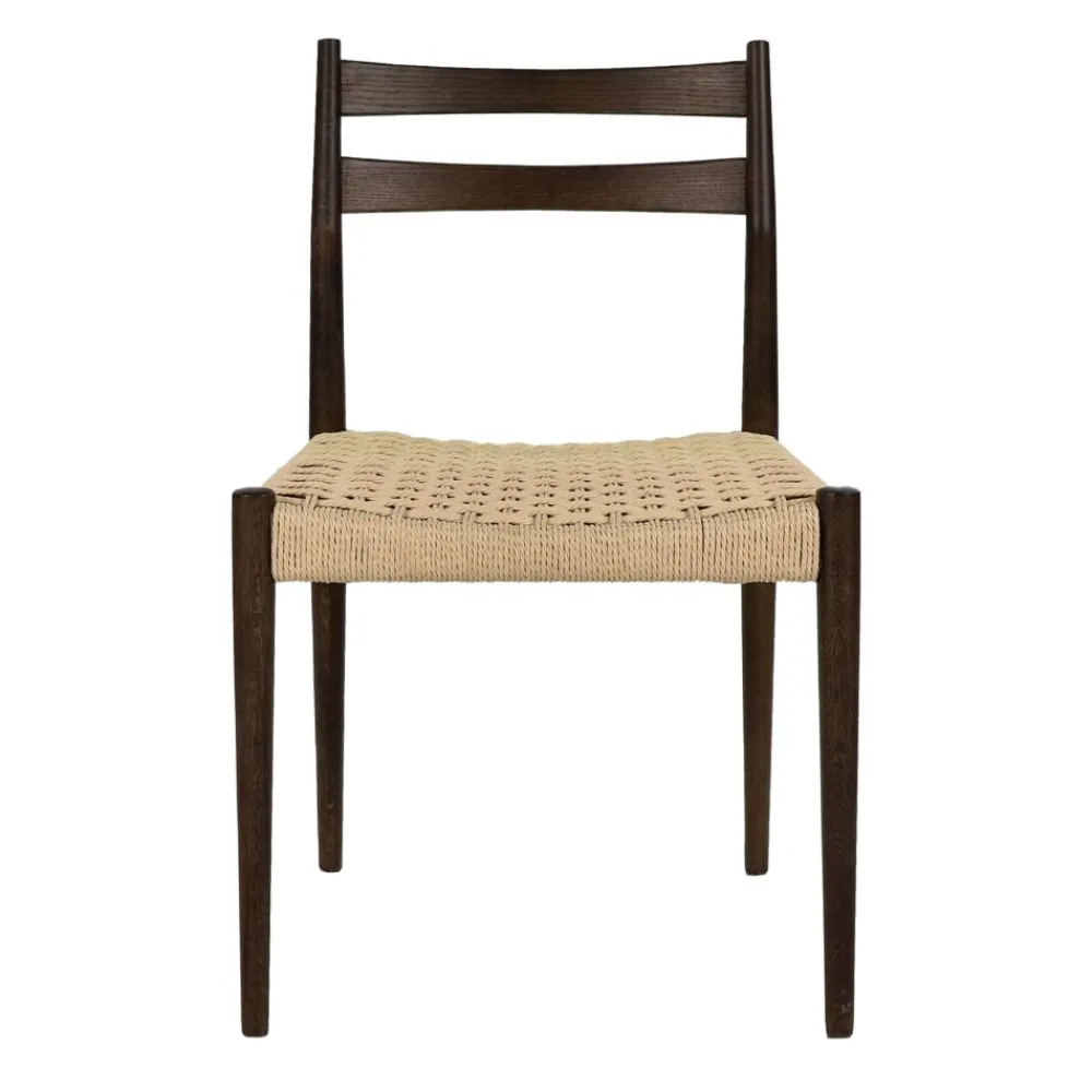 Pomax Chaises-MINOU - chaise - bois de frêne / papier - L 51,5 x W 51,5 x H 80 cm - noyer