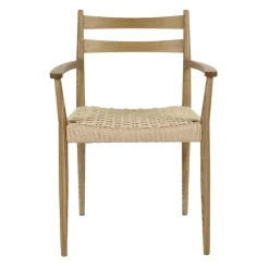 Pomax Chaises-MINOU - chaise - bois de frêne / papier - L 51,5 x W 57 x H 80 cm - naturel