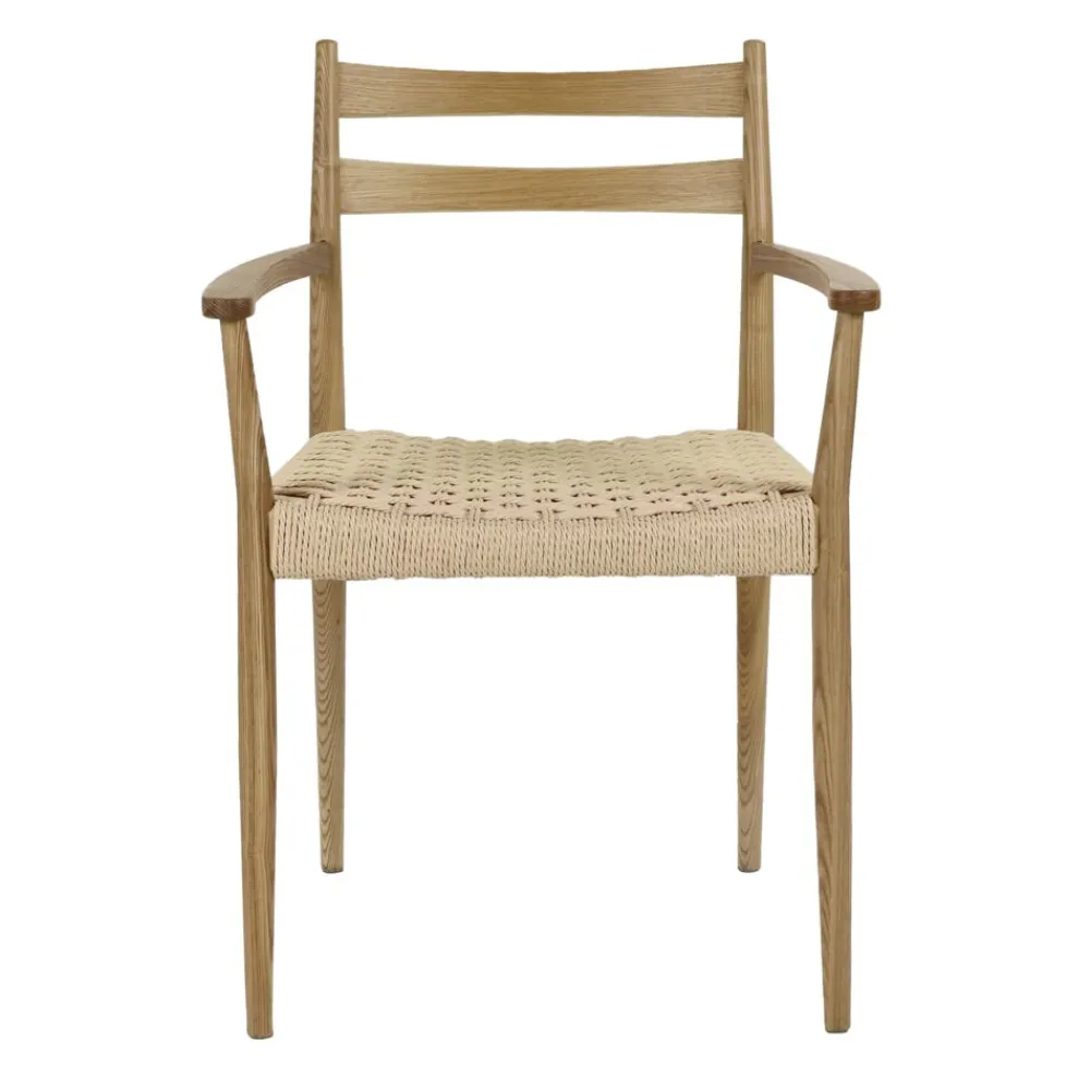 Pomax Chaises-MINOU - chaise - bois de frêne / papier - L 51,5 x W 57 x H 80 cm - naturel