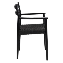 Pomax Chaises-MINOU - chaise - bois de frêne / papier - L 51,5 x W 57 x H 80 cm - noir