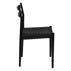 Pomax Chaises-MINOU - chaise - bois de frêne / papier - L 51,5 x W 51,5 x H 80 cm - noir