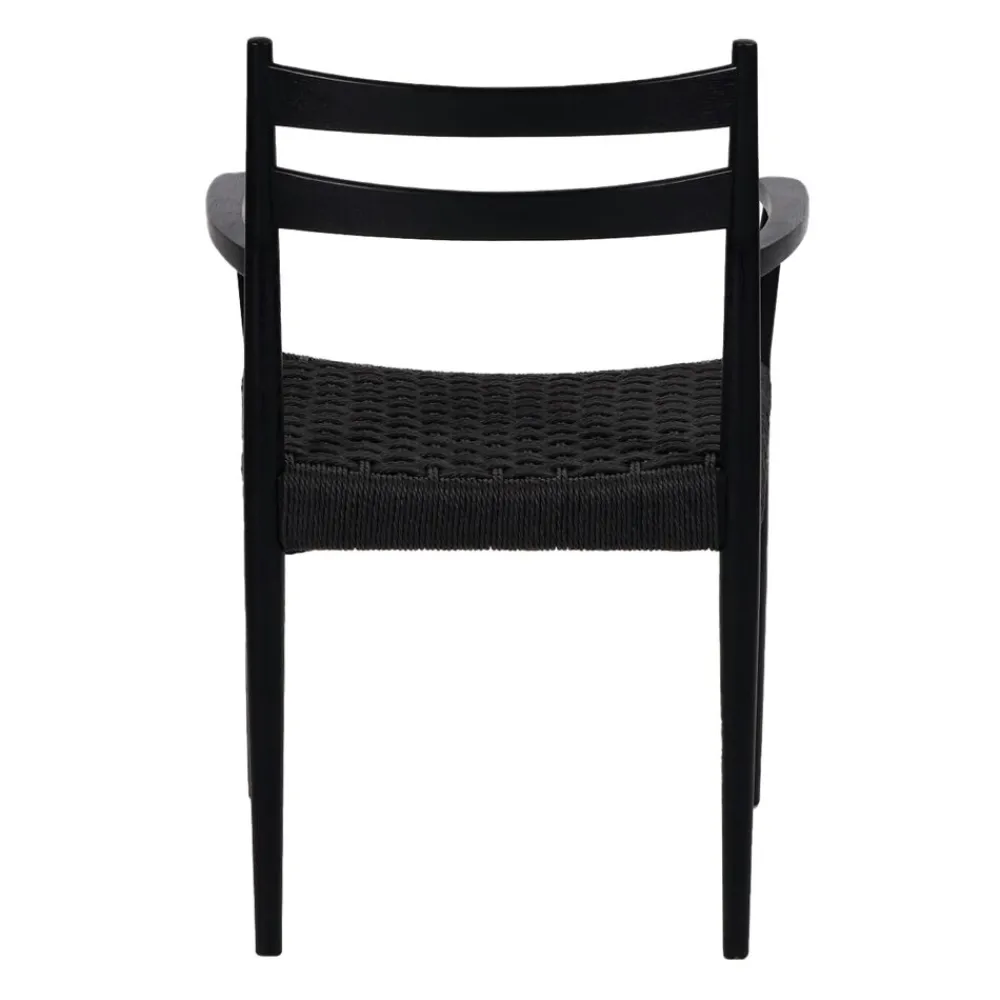 Pomax Chaises-MINOU - chaise - bois de frêne / papier - L 51,5 x W 57 x H 80 cm - noir
