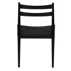 Pomax Chaises-MINOU - chaise - bois de frêne / papier - L 51,5 x W 51,5 x H 80 cm - noir