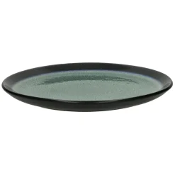 Pomax Vaisselle-MIRHA ESMERALDA - assiette plate - grès - DIA 27,2 x H 2,2 cm - vert