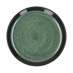 Pomax Vaisselle-MIRHA ESMERALDA - assiette à dessert - grès - DIA 21,5 x H 2,1 cm - vert