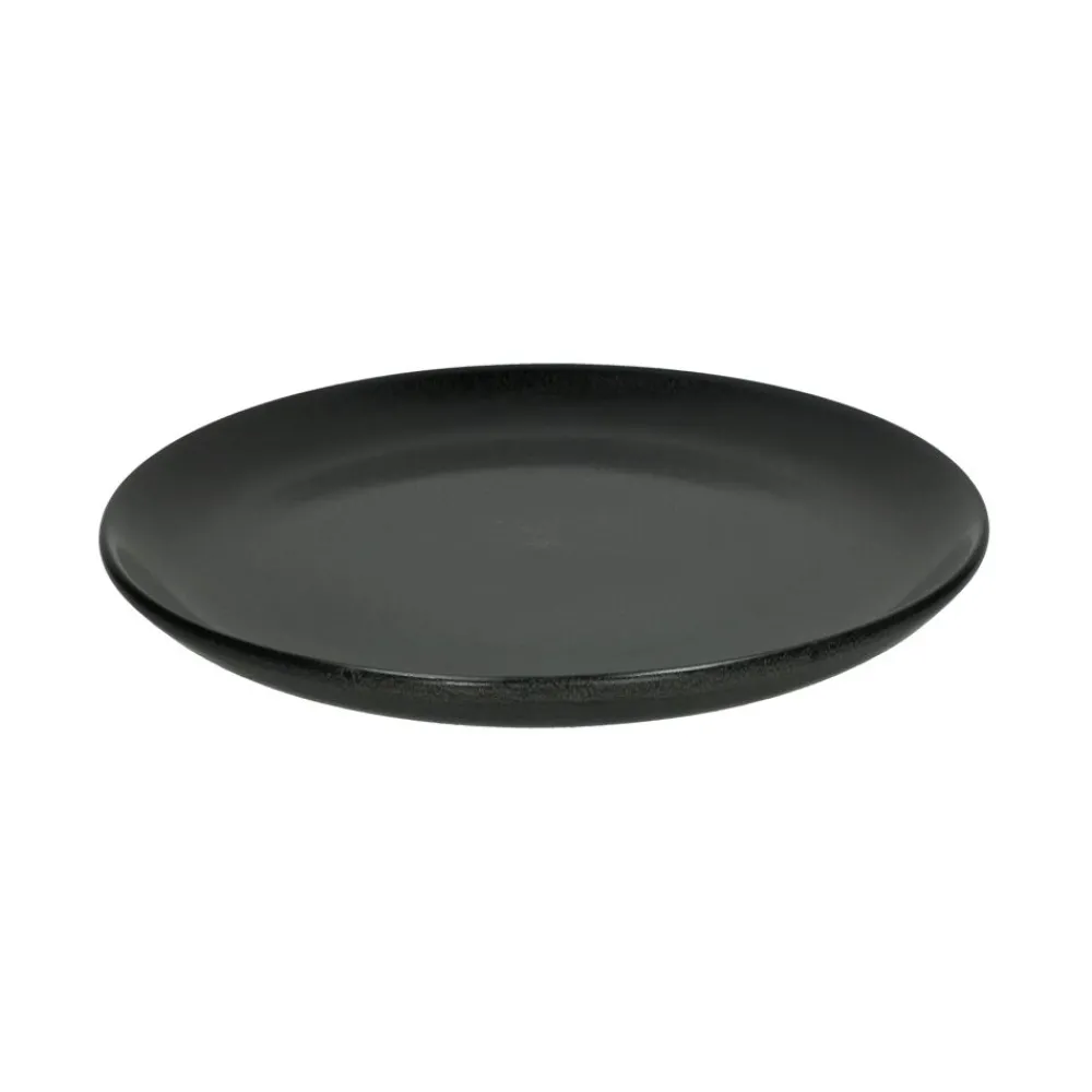 Pomax Vaisselle-MIRHA GRANIT - assiette à dessert - grès - DIA 22 cm - gris