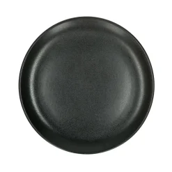 Pomax Vaisselle-MIRHA GRANIT - assiette à dessert - grès - DIA 22 cm - gris