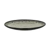 Pomax Vaisselle-MIRHA JASPER - assiette à dessert - grès - DIA 21,5 x H 2,1 cm - noir/blanc
