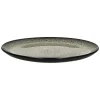 Pomax Vaisselle-MIRHA JASPER - assiette plate - grès - DIA 27,5 x H 2,3 cm - noir/blanc