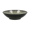 Pomax Vaisselle-MIRHA JASPER - bol à soupe - grès - DIA 18,9 x H 5,2 cm - noir/blanc