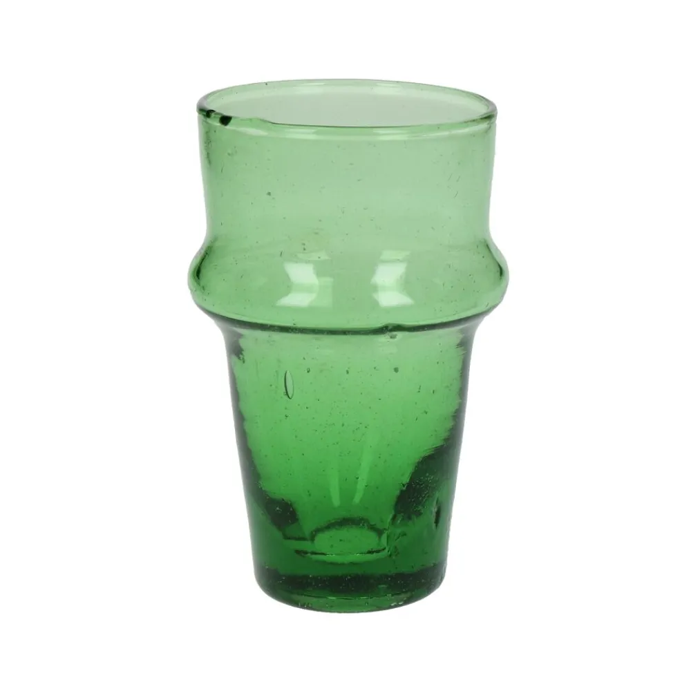 Pomax Verres-MITI - gobelet - verre - L 6 x W 6 x H 10,5 cm - vert