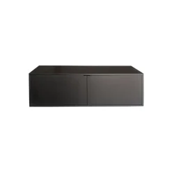 Pomax Concepts Modulaires-MODIV' - armoire 2 portes - contre-plaqué / vernis à bois - L 120 x W 38 x H 40 cm - noir