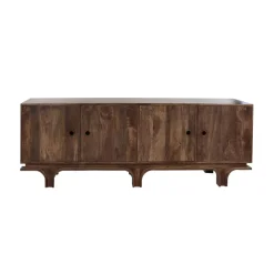 Pomax Armoires-MONTAGU - armoire - bois de mangier - L 200 x W 45 x H 70 cm - noyer