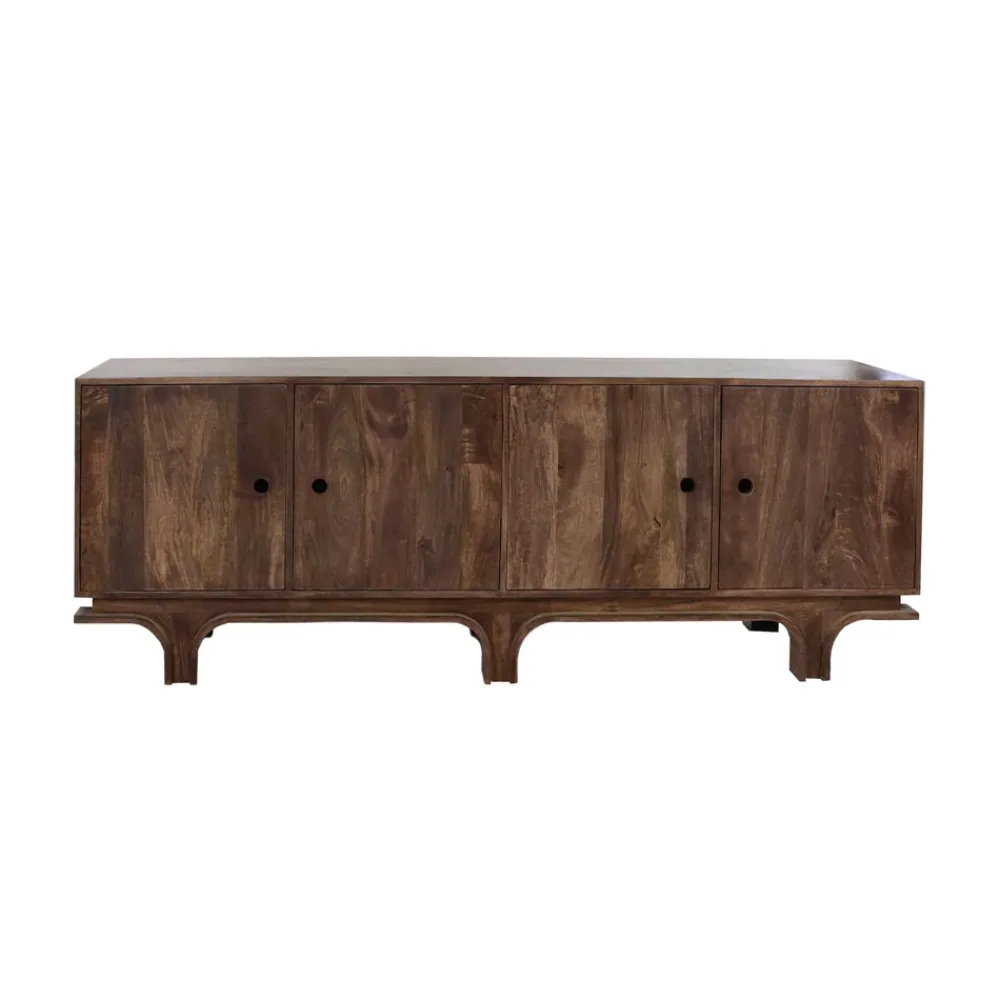 Pomax Armoires-MONTAGU - armoire - bois de mangier - L 200 x W 45 x H 70 cm - noyer