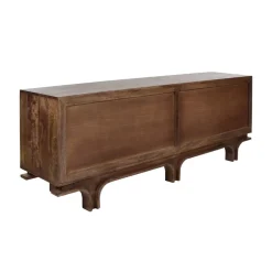 Pomax Armoires-MONTAGU - armoire - bois de mangier - L 200 x W 45 x H 70 cm - noyer