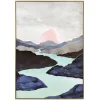 Pomax Tableau / Déco Murale-MONTANA - toile avec cadre - canvas - L 100 x W 4,3 x H 140 cm - rose
