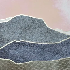 Pomax Tableau / Déco Murale-MONTANA - toile avec cadre - canvas - L 100 x W 4,3 x H 140 cm - rose