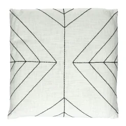 Pomax Coussins-MURNI - coussin - coton - L 45 x W 45 cm - noir/blanc