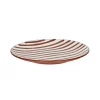 Pomax Vaisselle-MYKONOS - assiette à dessert - porcelaine - DIA 20,3 x H 2 cm - rouille