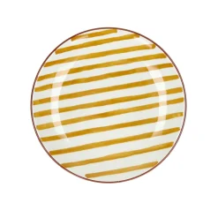Pomax Vaisselle-MYKONOS - assiette à dessert - porcelaine - DIA 20,3 x H 2 cm - jaune