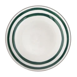 Pomax Vaisselle-MYKONOS - assiette plate - porcelaine - DIA 27 x H 2,5 cm - vert
