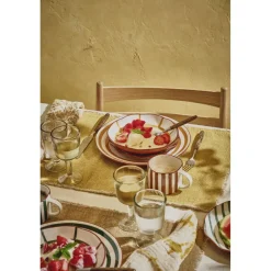 Pomax Vaisselle-MYKONOS - assiette plate - porcelaine - DIA 27 x H 2,5 cm - jaune