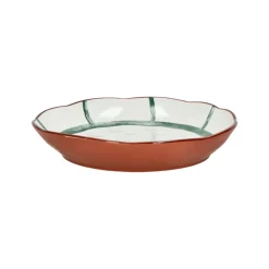 Pomax Vaisselle-MYKONOS - blate - porcelaine - DIA 20 x H 3,5 cm - vert
