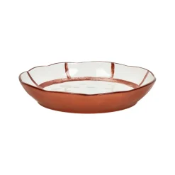 Pomax Vaisselle-MYKONOS - blate - porcelaine - DIA 20 x H 3,5 cm - rouille