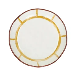 Pomax Vaisselle-MYKONOS - blate - porcelaine - DIA 20 x H 3,5 cm - jaune
