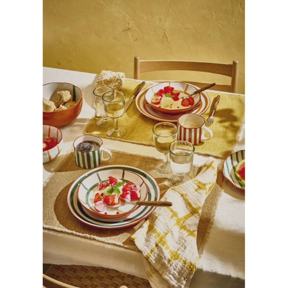 Pomax Vaisselle-MYKONOS - bol à soupe - porcelaine - DIA 15,2 x H 6 cm - vert