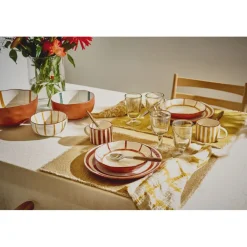 Pomax Vaisselle-MYKONOS - mug - porcelaine - L 12,3 x W 8,8 x H 6,8 cm - jaune