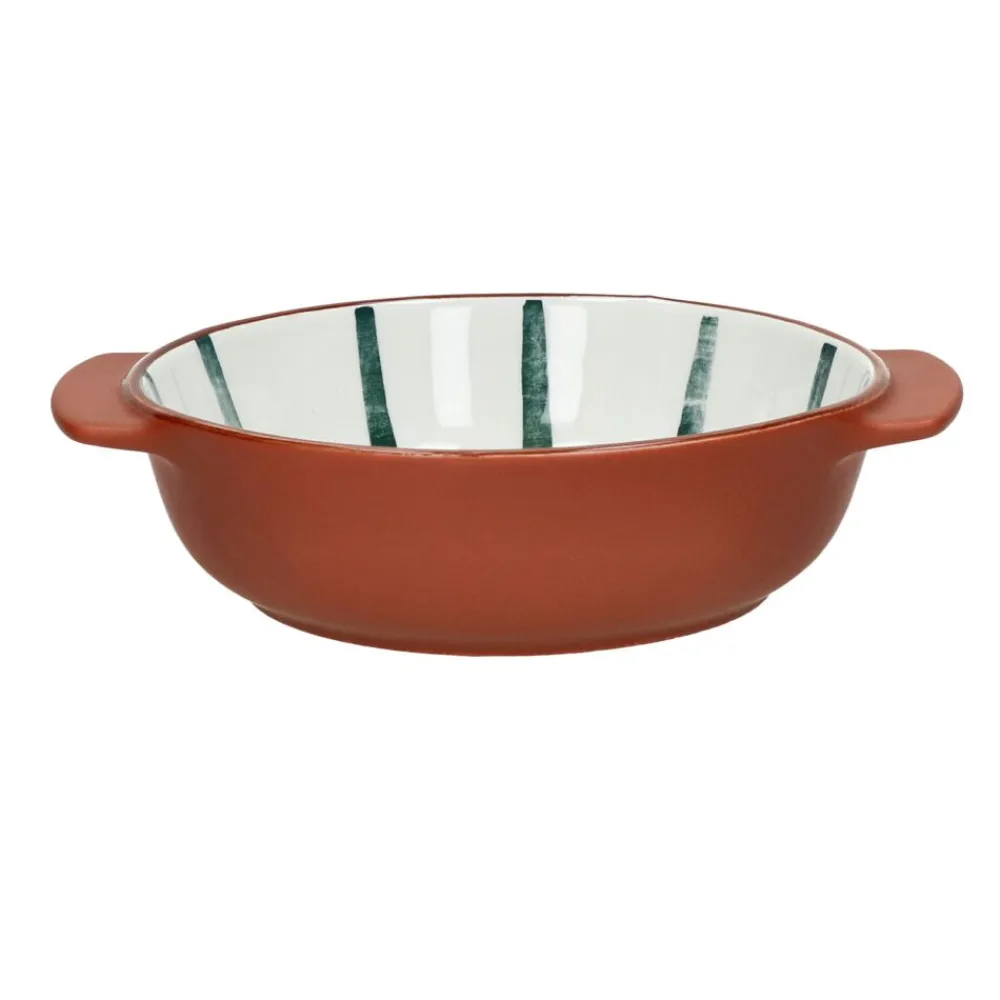 Pomax Vaisselle-MYKONOS - plat à four/bol - porcelaine - DIA 16,3 x H 4,8 cm - vert