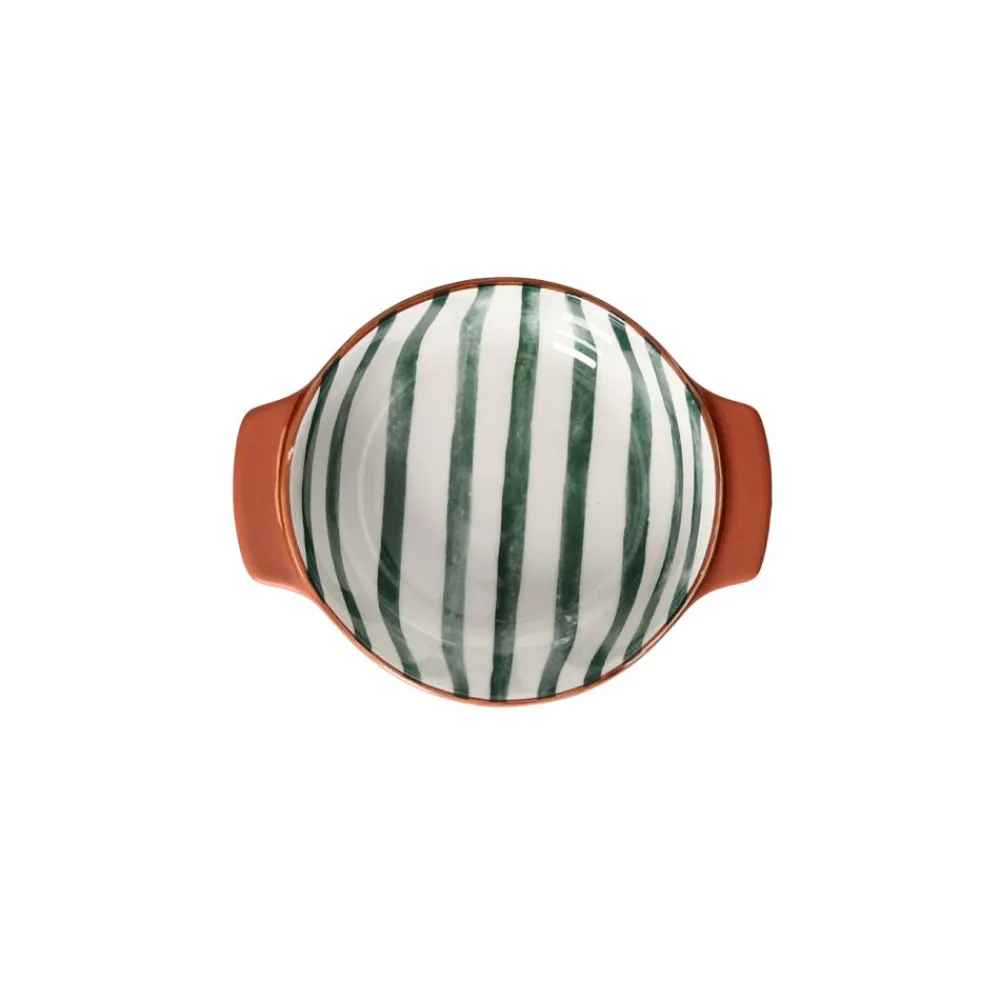 Pomax Vaisselle-MYKONOS - plat à four/bol - porcelaine - DIA 12,3 x H 4 cm - vert