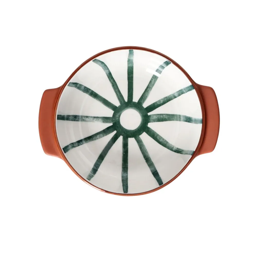 Pomax Vaisselle-MYKONOS - plat à four/bol - porcelaine - DIA 16,3 x H 4,8 cm - vert