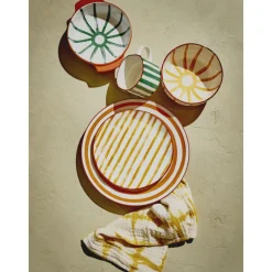 Pomax Vaisselle-MYKONOS - plat à four/bol - porcelaine - DIA 16,3 x H 4,8 cm - vert