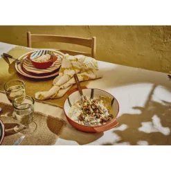 Pomax Vaisselle-MYKONOS - plat à four/bol - porcelaine - DIA 21 x H 5,5 cm - vert