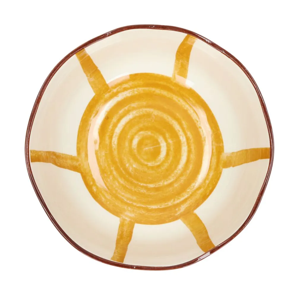 Pomax Vaisselle-MYKONOS - saladier - porcelaine - DIA 24 x H 11 cm - jaune