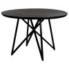Pomax Tables-NADI - table à dîner acacia - bois d'acacia / métal - DIA 120 x H 76 cm - noir