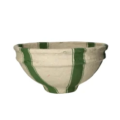 Pomax Saladiers / Plats À Servir-NAXOS - set/3 bols - papier mâché - DIA 26/32/39 x H 13/18/20 cm - vert