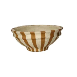 Pomax Saladiers / Plats À Servir-NAXOS - set/3 bols - papier mâché - DIA 26/32/39 x H 13/18/20 cm - ocre