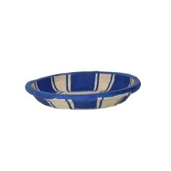 Pomax Saladiers / Plats À Servir-NAXOS - set/3 bols - papier mâché - DIA 20/24/29 x H 7,5/5/5 cm - bleu