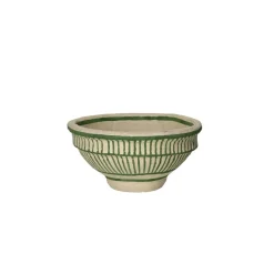 Pomax Saladiers / Plats À Servir-NAXOS - set/3 bols - papier mâché - DIA 26/32/39 x H 13/18/20 cm - vert