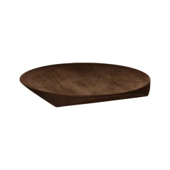 Pomax Bols & Paniers-NERVI - plateau - bois de mangier - DIA 30 x H 4 cm - noyer