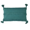 Pomax Coussins-NIKITA - coussin - coton - L 50 x W 30 cm - vert forêt