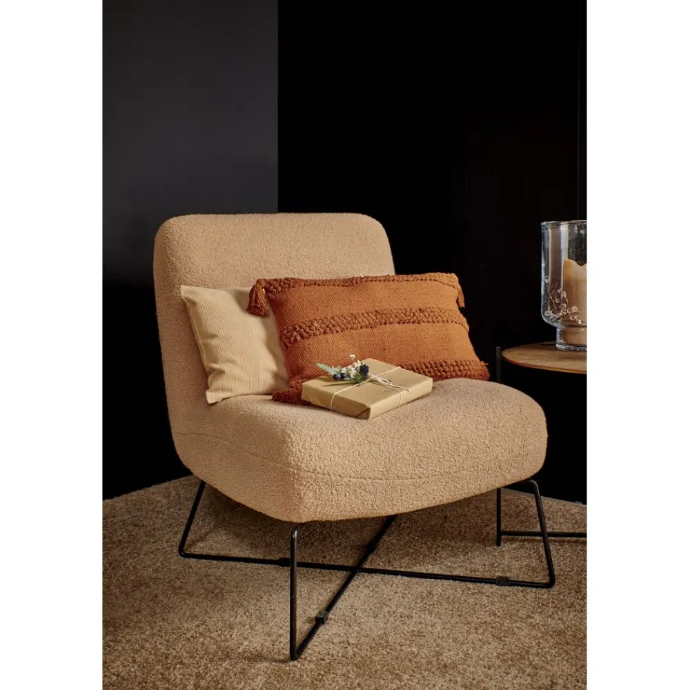 Pomax Coussins-NIKITA - coussin - coton - L 50 x W 30 cm - rouille